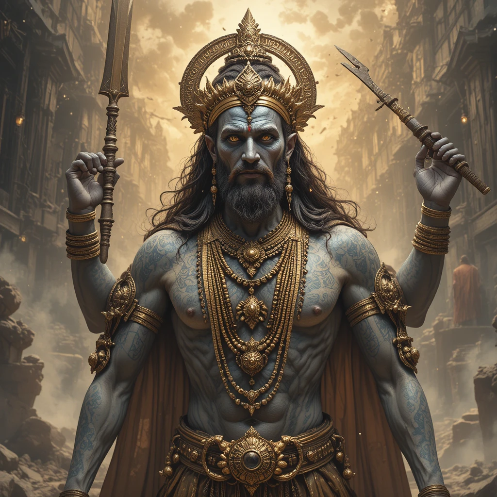 Poster in hindi per il puja Rudrabhishek a Lord Shiva