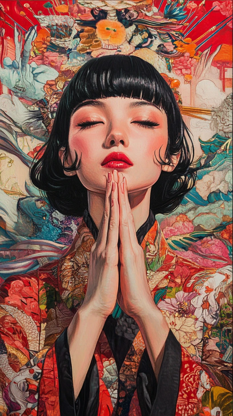 Femme fantastique pop art inspirée des studios de Moscou et Shanghai
