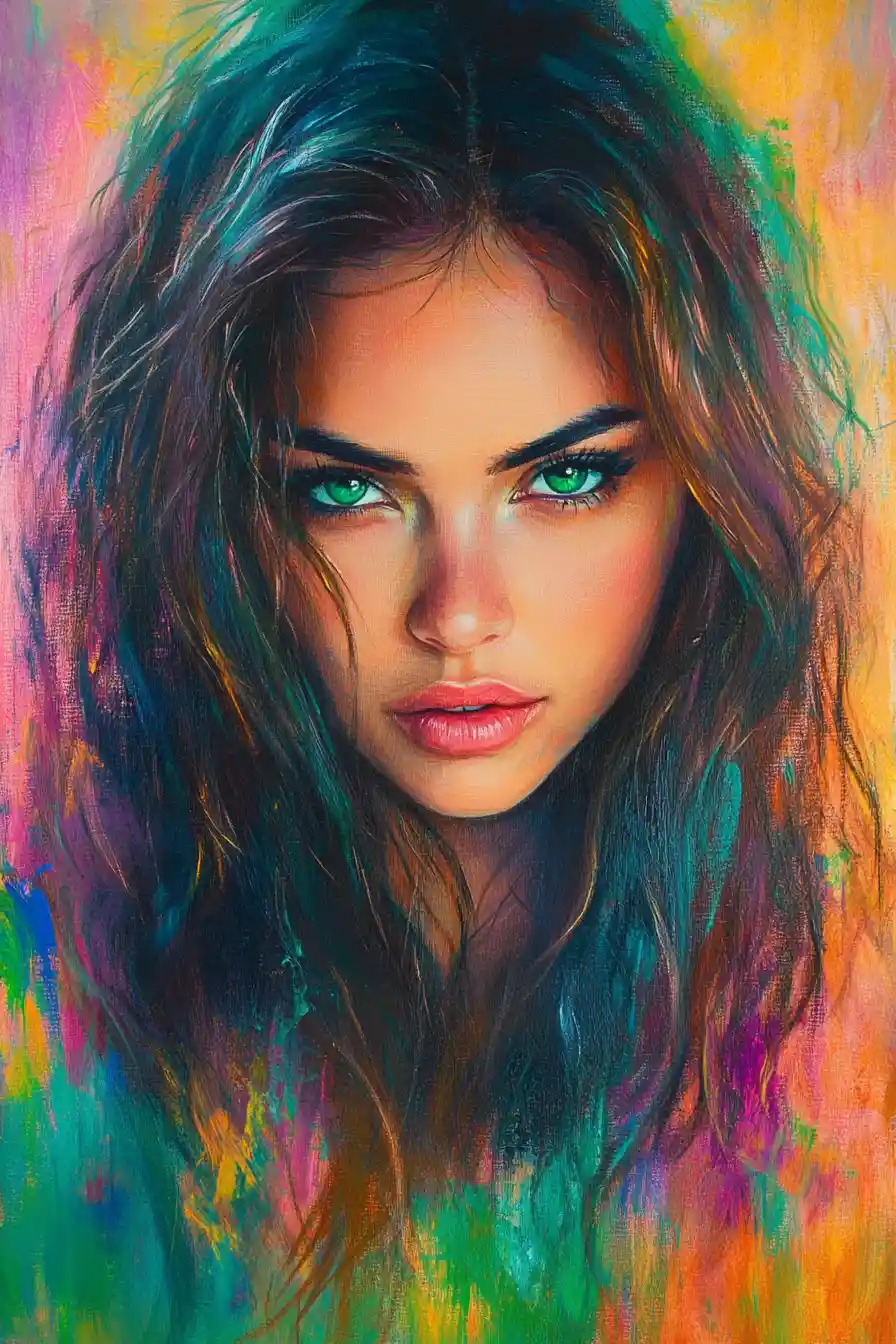 Green eyed woman overwhelmed by a wave of shame