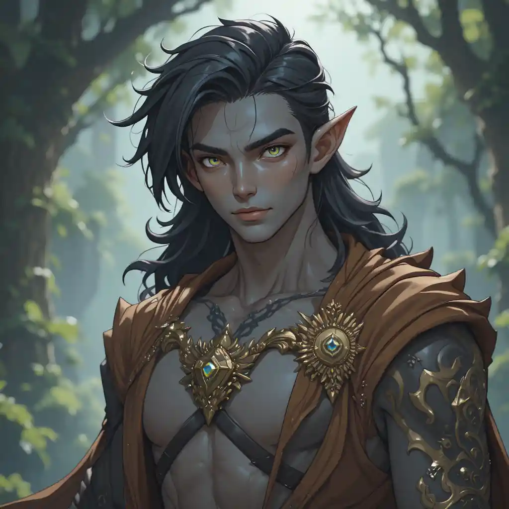 Jovem personagem de anime de um mundo de fantasia místico