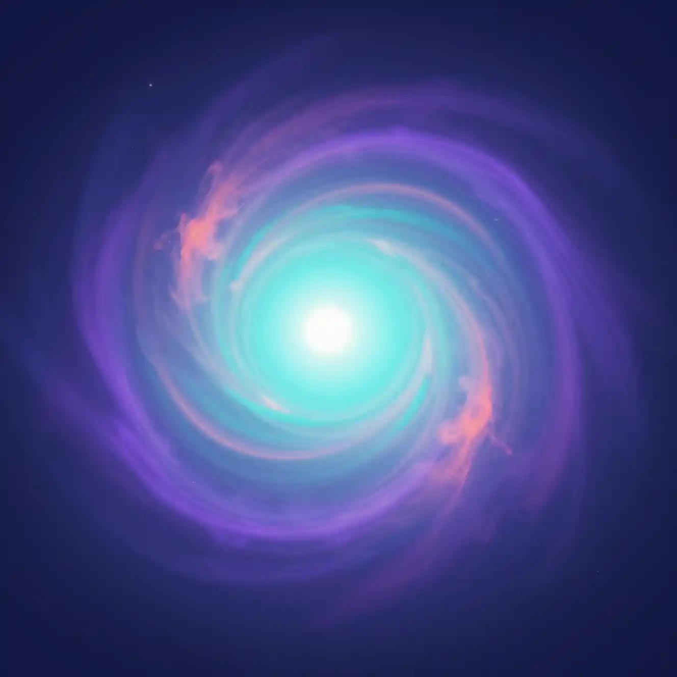 Avatar cósmico em degradê com ondas de energia turquesa radiantes