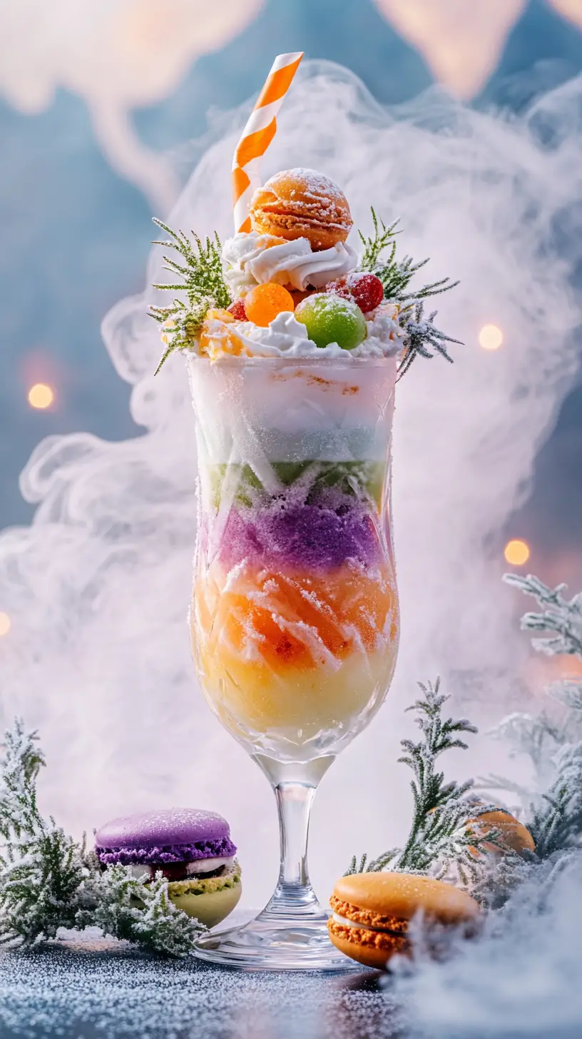 繽紛冰淇淋的魔幻冬季甜點杯