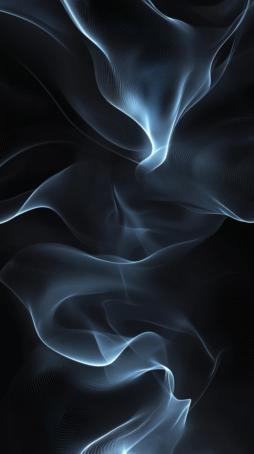 Futuristic abstract force field lines with soft ambient glow