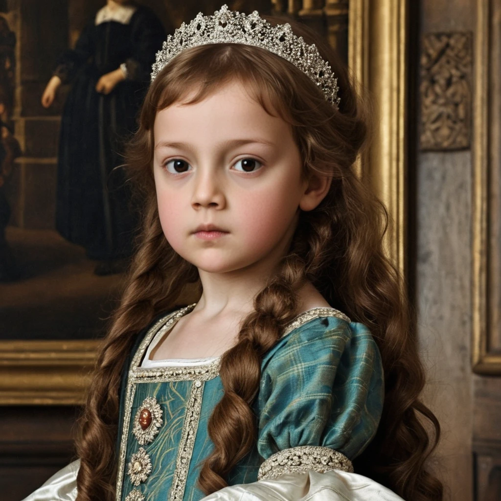 Junge schottische Prinzessin in einem klassischen Renaissance-Porträt