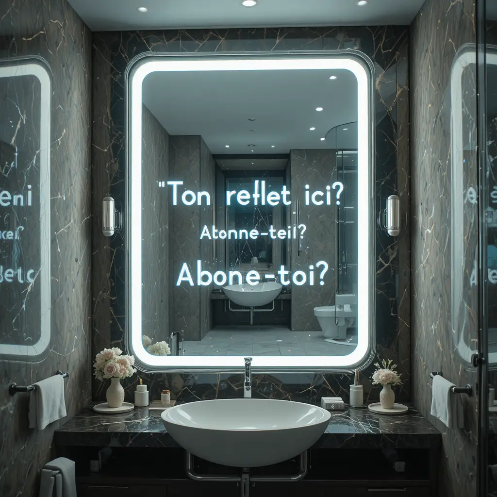 Futuristisches Spiegelportal mit exklusiven Medienreflexionen