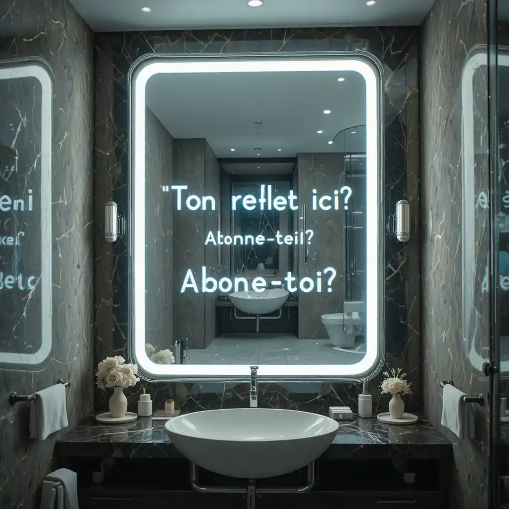 Portal espejo futurista que muestra reflejos de medios exclusivos