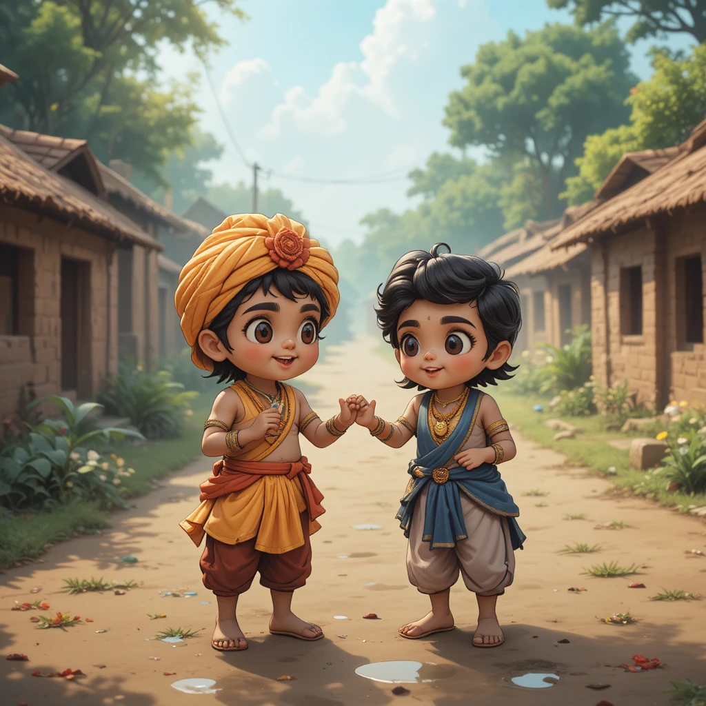 村はずれのガジュマルの木に暮らすいたずら好きな2匹のサル