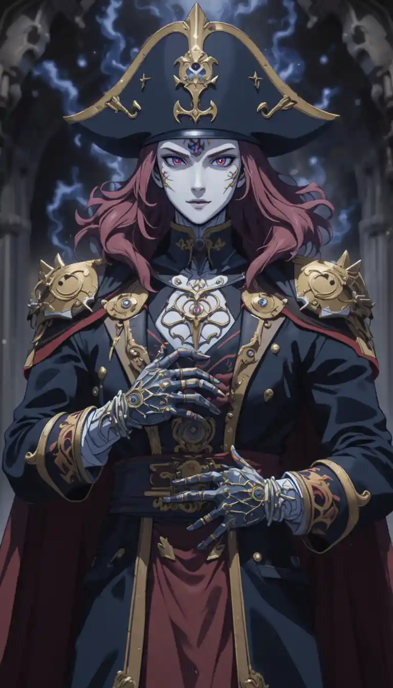 Anime-Weltraumpiratenanführer von unsichtbaren Wächtern beschützt