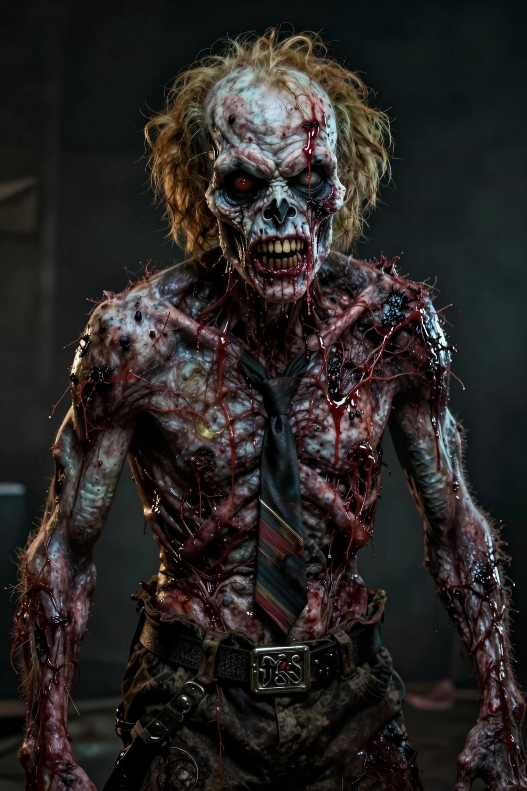 Hyperrealistischer verrottender Zombie inspiriert von klassischem Metal-Horror