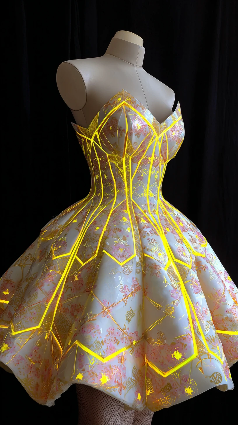 Pastell-Couture-Prinzessin im achteckigen High-Fashion-Design