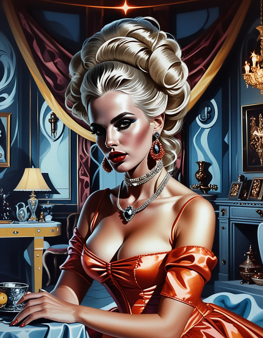 Enchanteresse sensuelle de fantasy dans un somptueux manoir victorien
