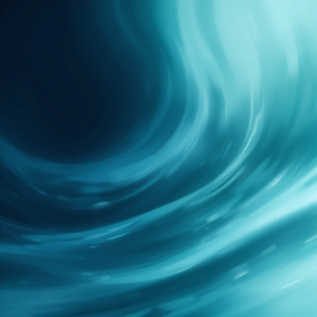 Ondas de água abstratas em turquesa e azul na arte digital