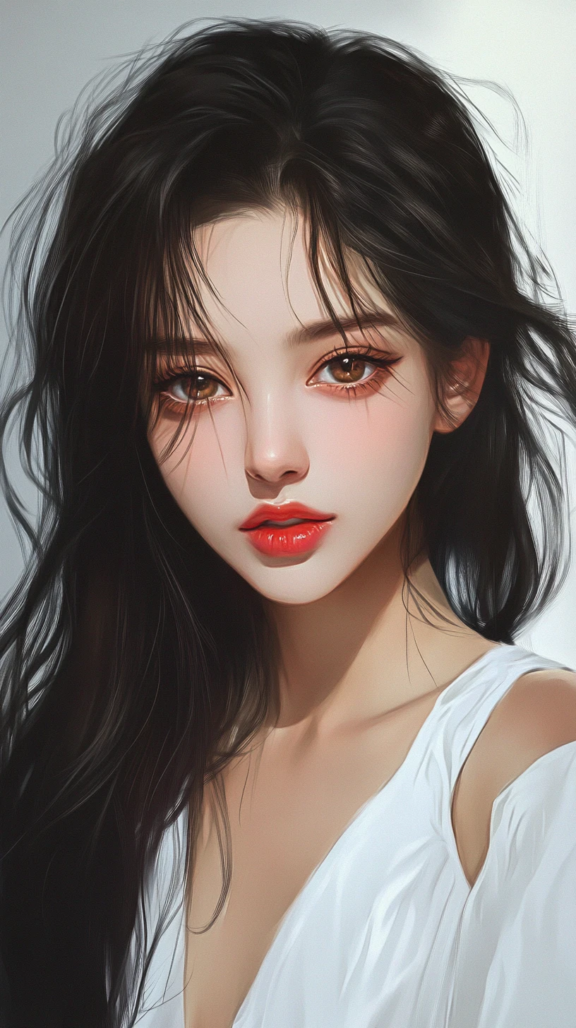 捲髮與著色眼鏡的時尚女孩肖像