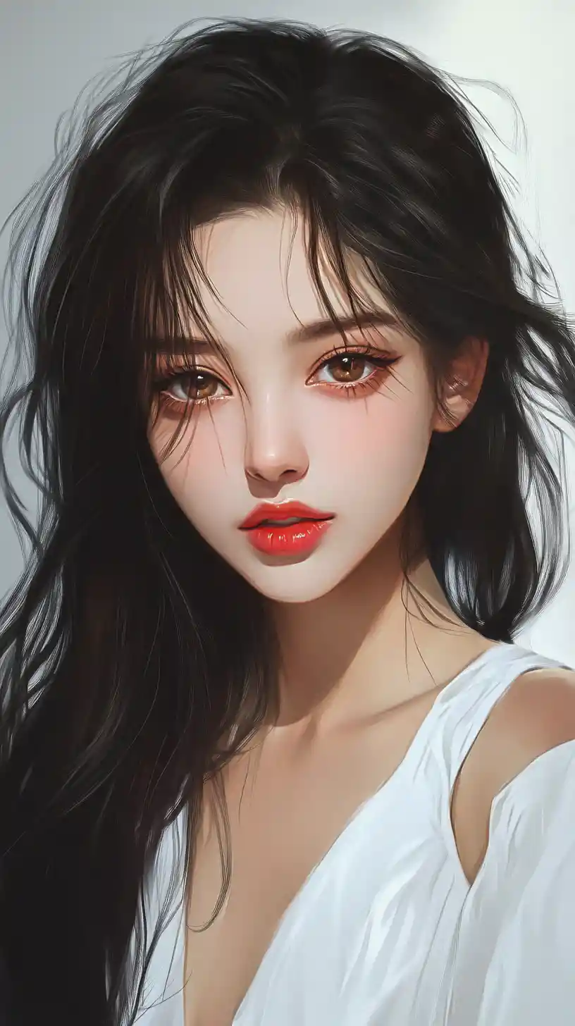 捲髮與著色眼鏡的時尚女孩肖像