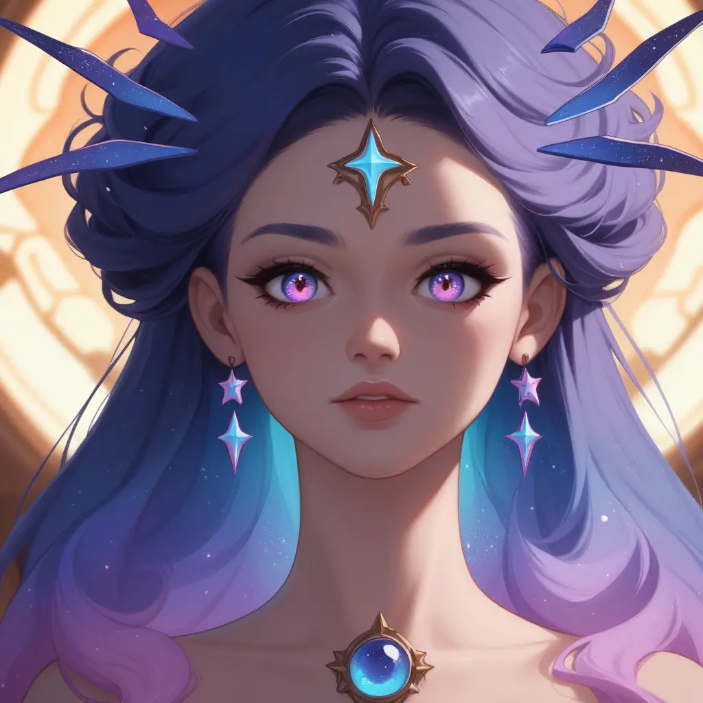 Extreme close up of magical universe filled fantasy eyes