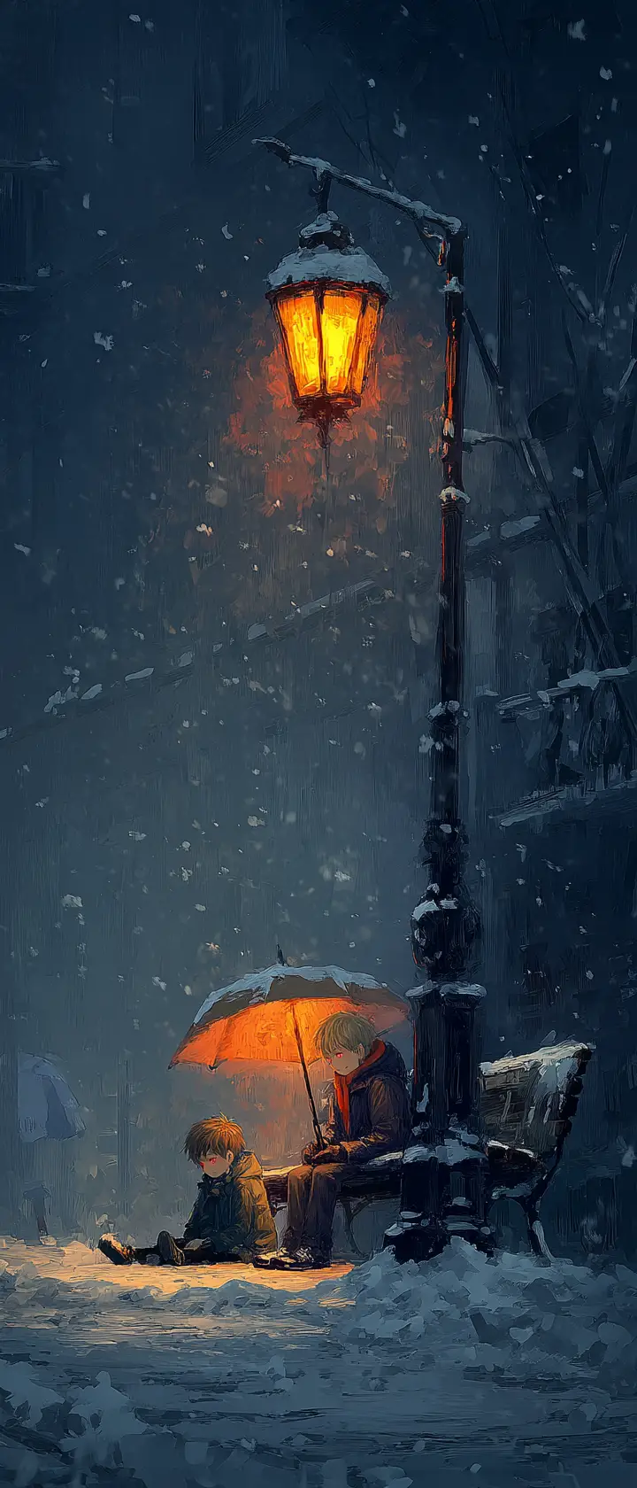 雪地街頭庇護無家者的吸血鬼少年
