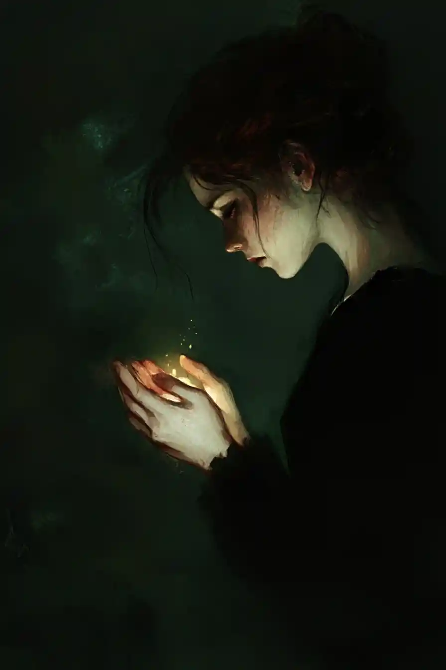 Dark poetic reflection on fear truth and innocence