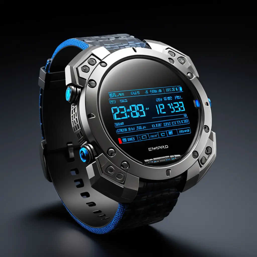 Futuristic Wrist Device Generating Protective Force Field