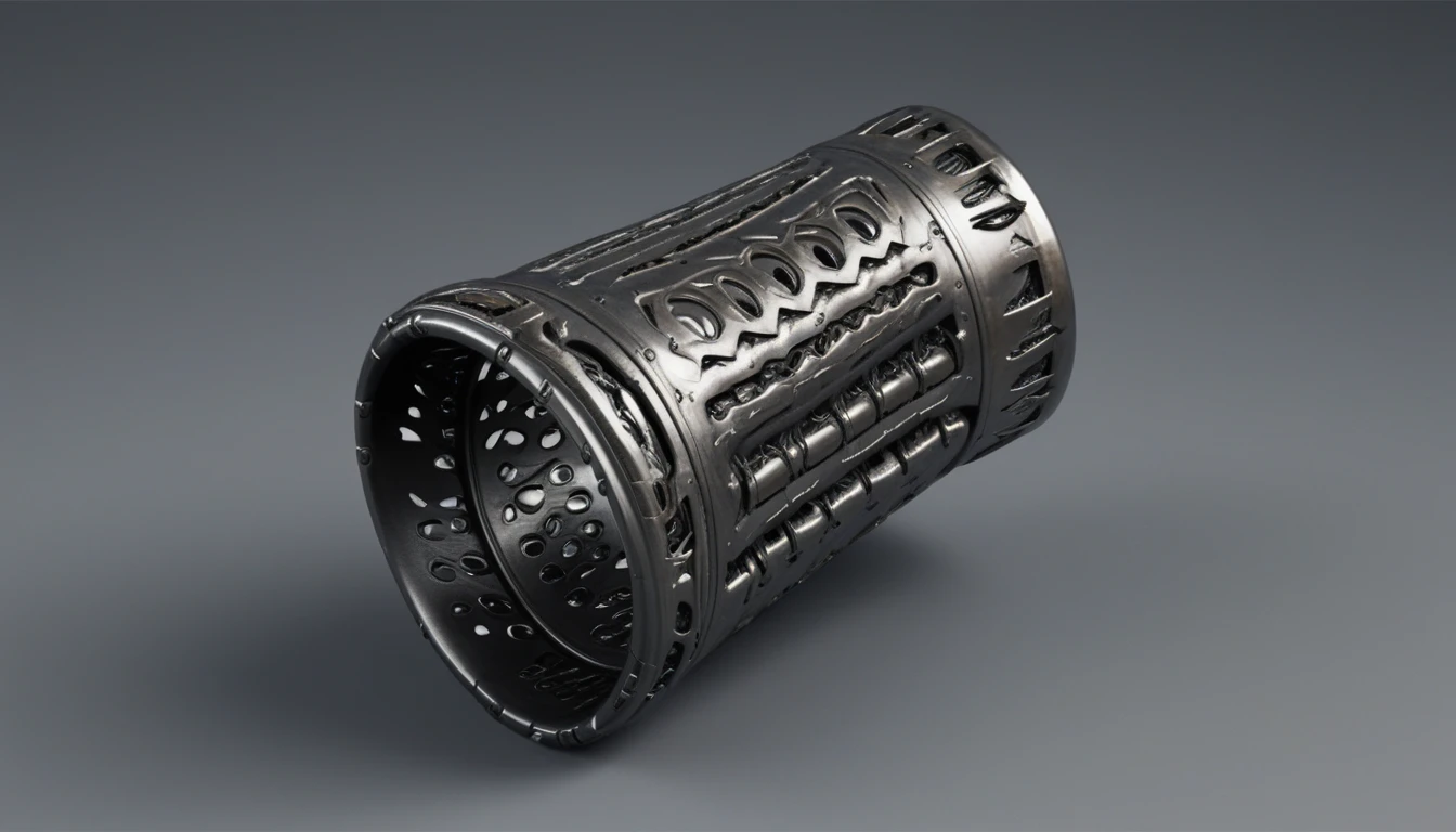 Futuristic Alien Forearm Bracer With Integrated Touchscreen Display