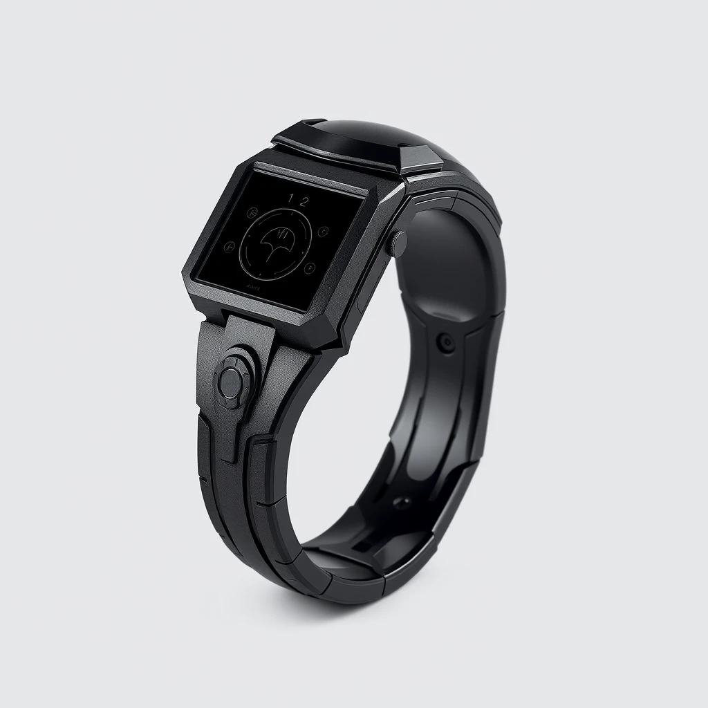 Alien wearable forearm cuff with integrated touchscreen display