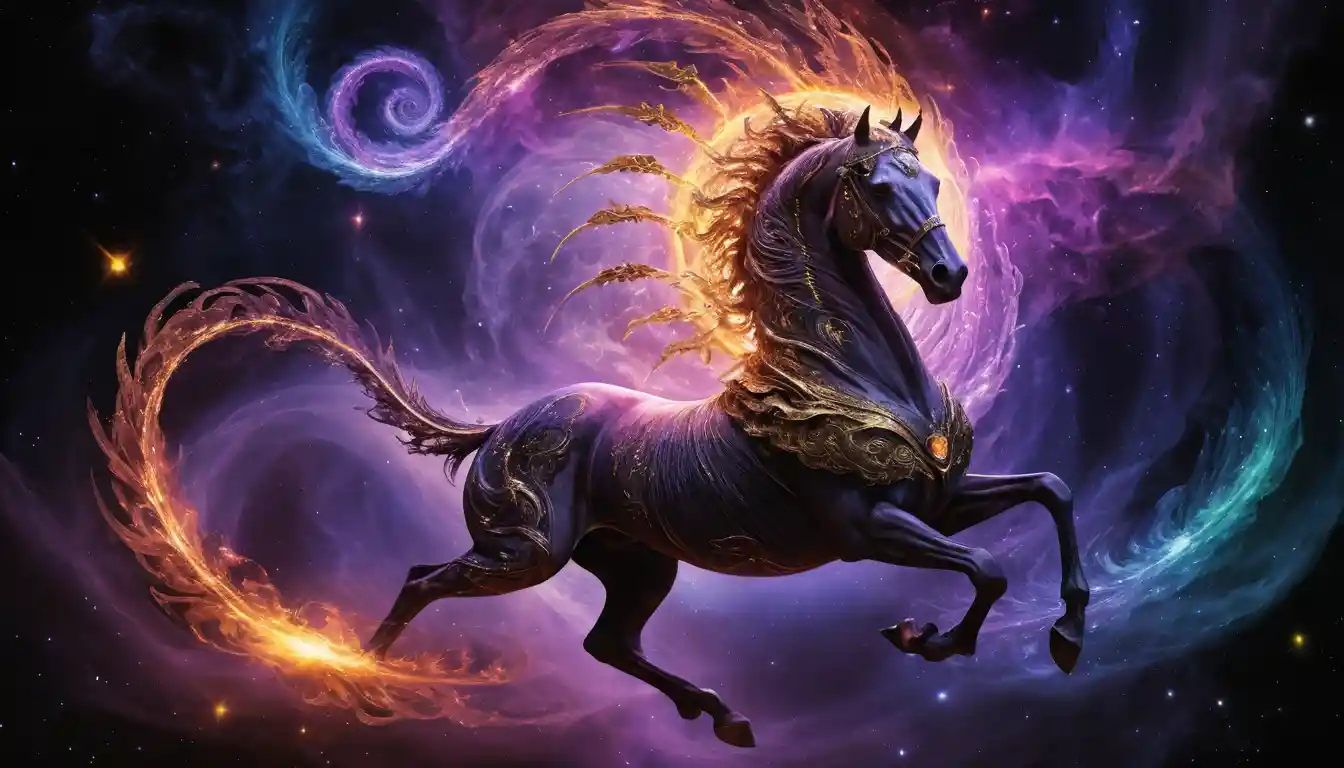 Celestial goddess at the heart of a quantum carnival