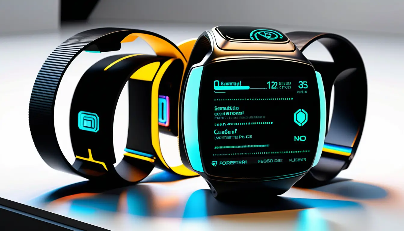Alien forearm cuff device with integrated touchscreen interface