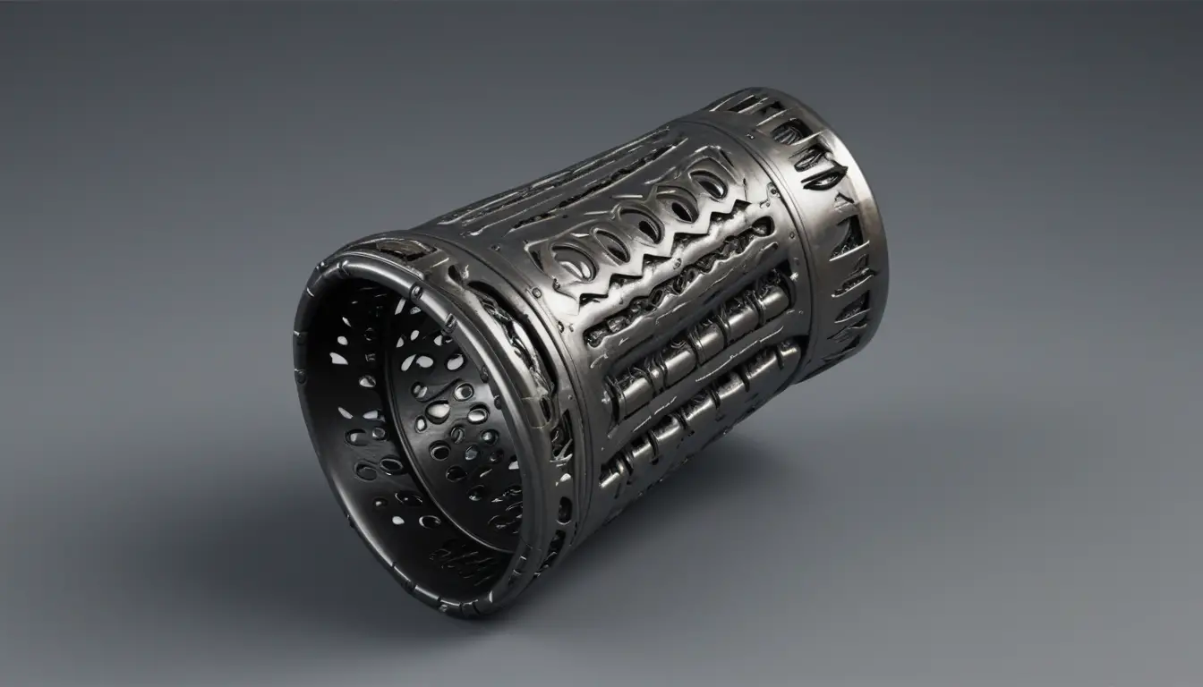 Futuristic Alien Forearm Bracer With Integrated Touchscreen Display