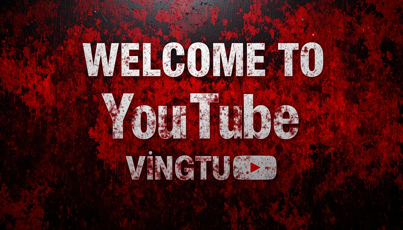 Fettes Willkommensbanner für YouTube-Kanal mit Play-Button-Symbol