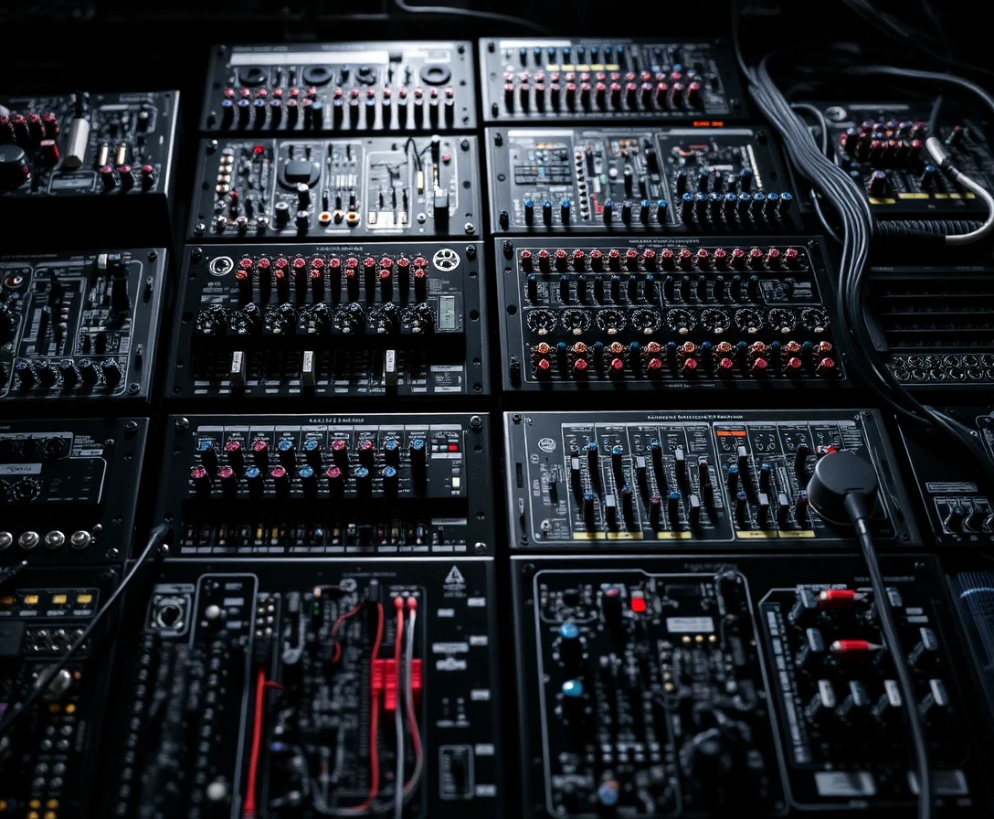 Nahaufnahme einer Hochleistungs-Audio-Frequenzweiche