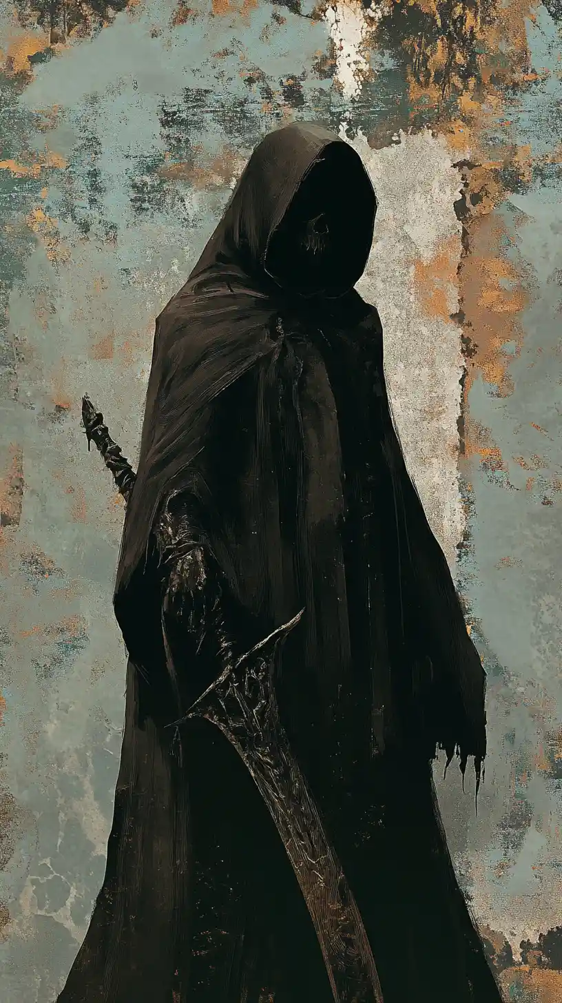 Haunting Italian fantasy heroine in dark anime illustration