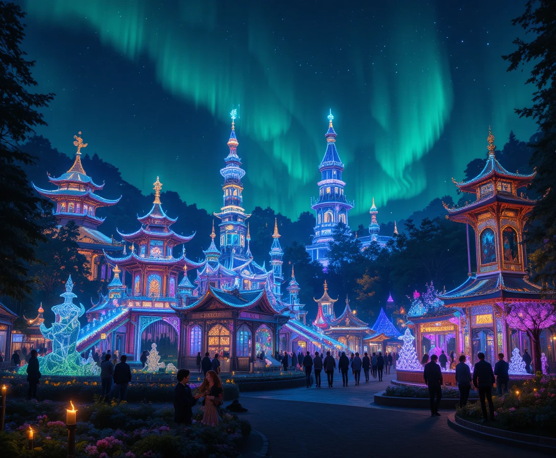 I Giardini di Tivoli trasformati in un luminoso parco divertimenti di fantasia