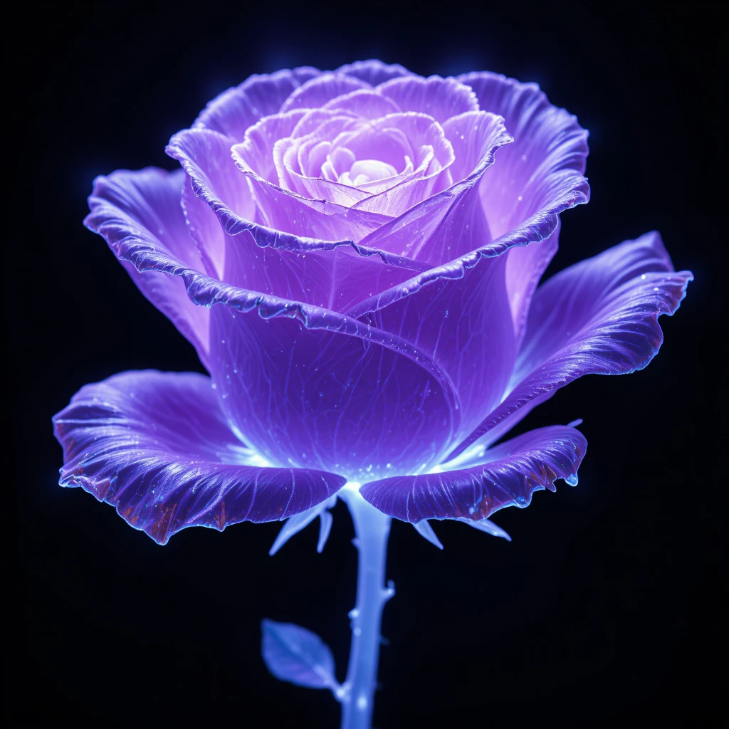 Rosa color lavanda luminosa in rendering 3D digitale scuro
