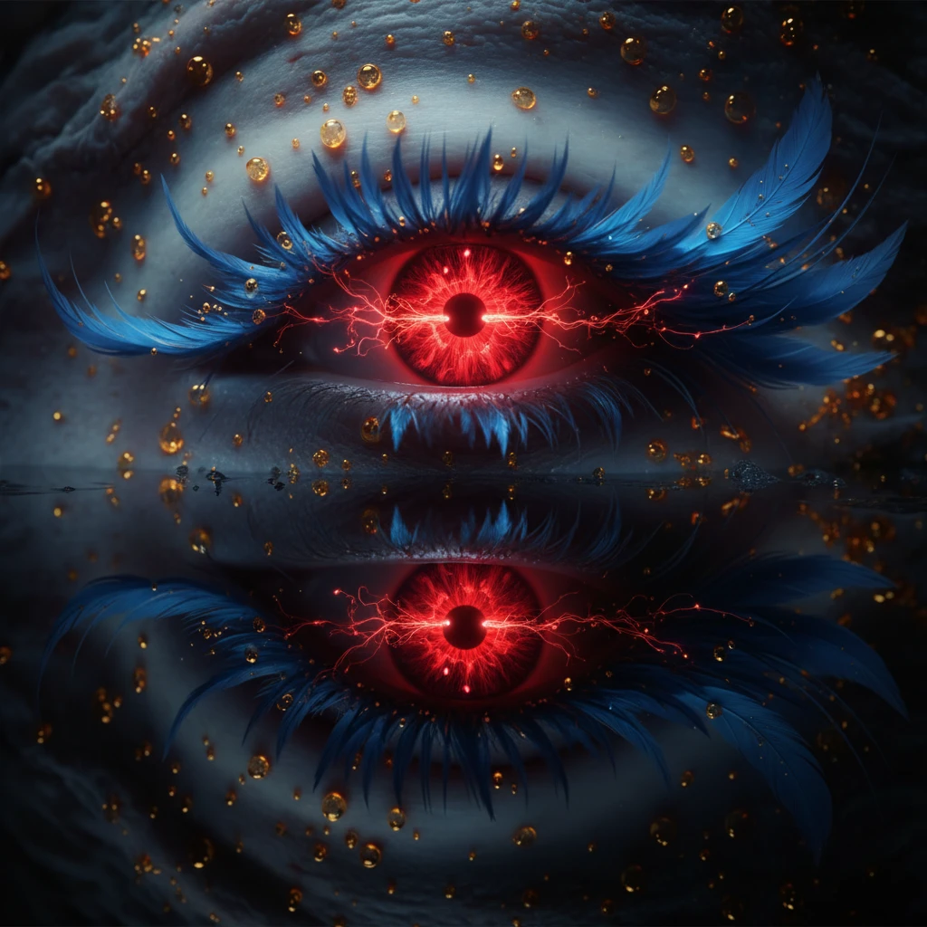 瑰紅人眼的超現實特寫