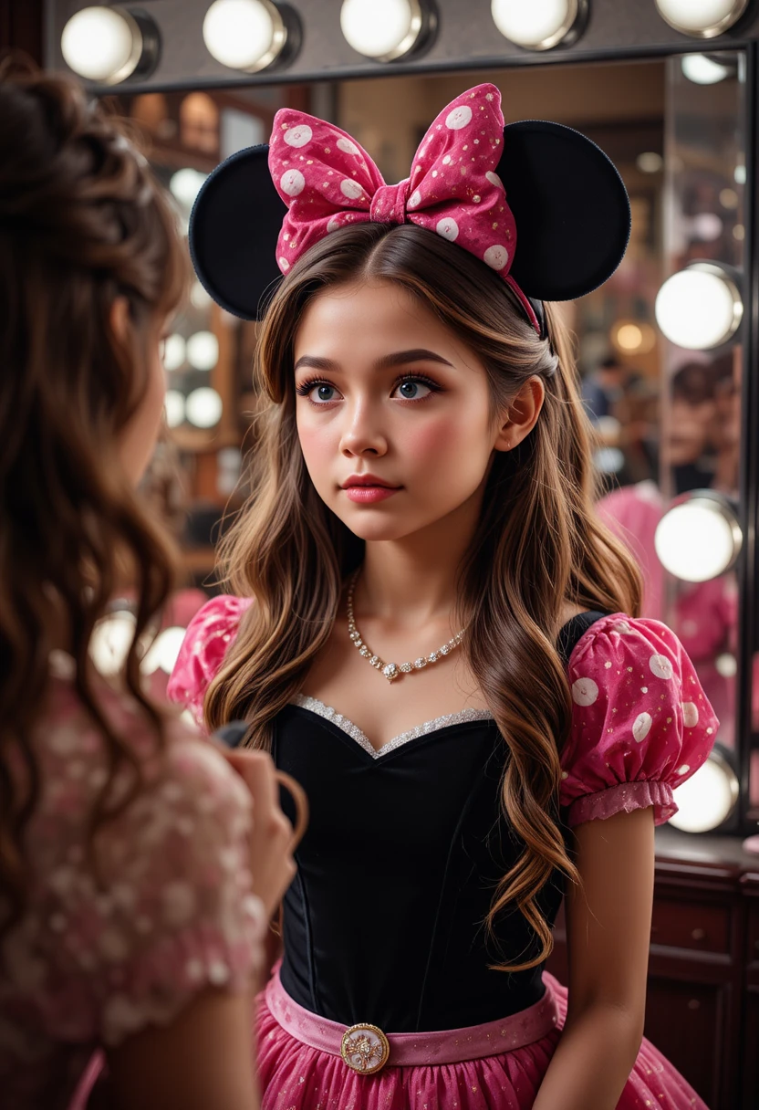 Young Boy In Minnie Dress In Boutique Dressing Room