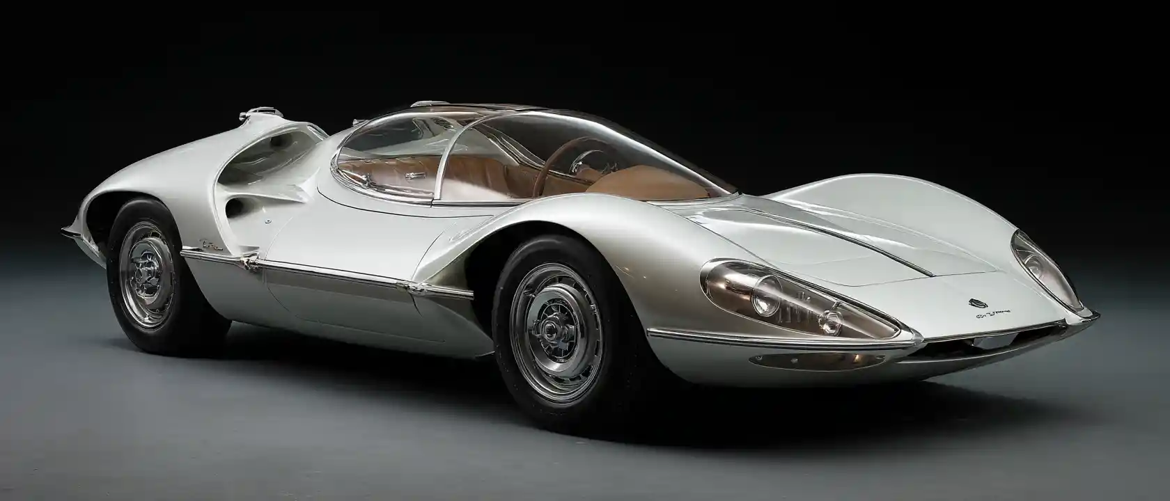 Elegant classic Italian coupe with sleek aerodynamic profile