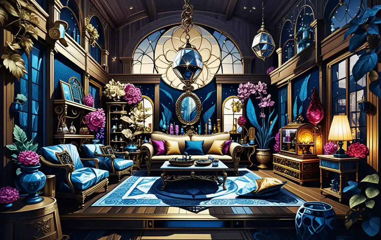 Casa del mercante fantasy a due piani con interno a vista