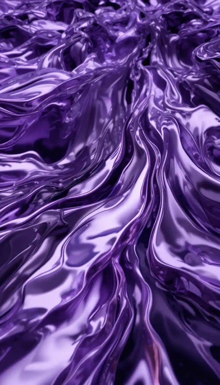 Metallo viola liquido con increspature fluide riflettenti