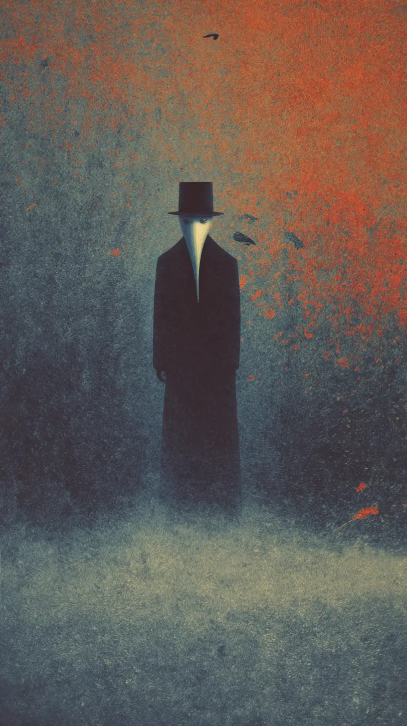 Surreal minimalist memory scene with textured abstract forms