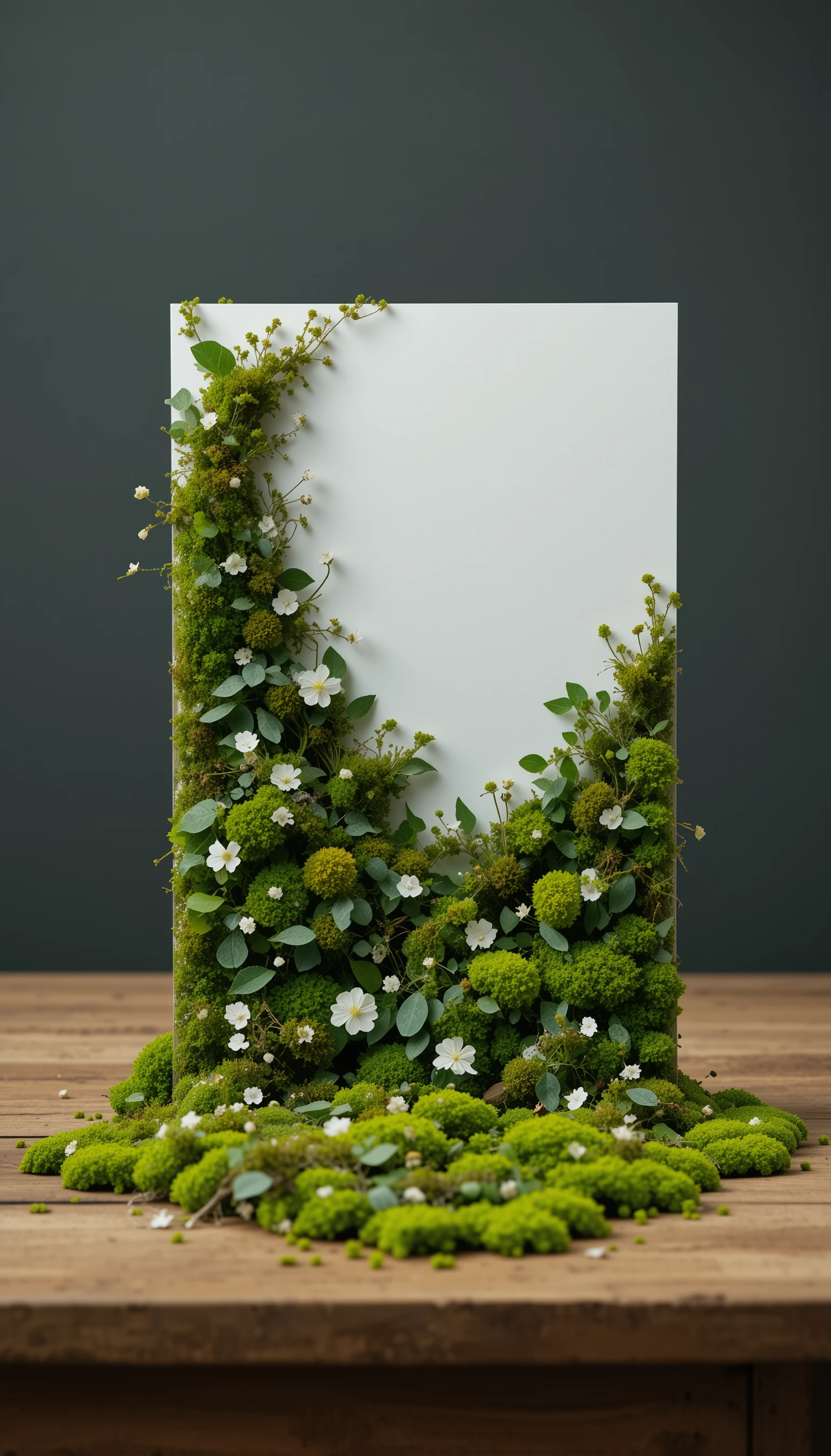 A4-Papier verwandelt sich in üppig grüne Blätter und Blumen