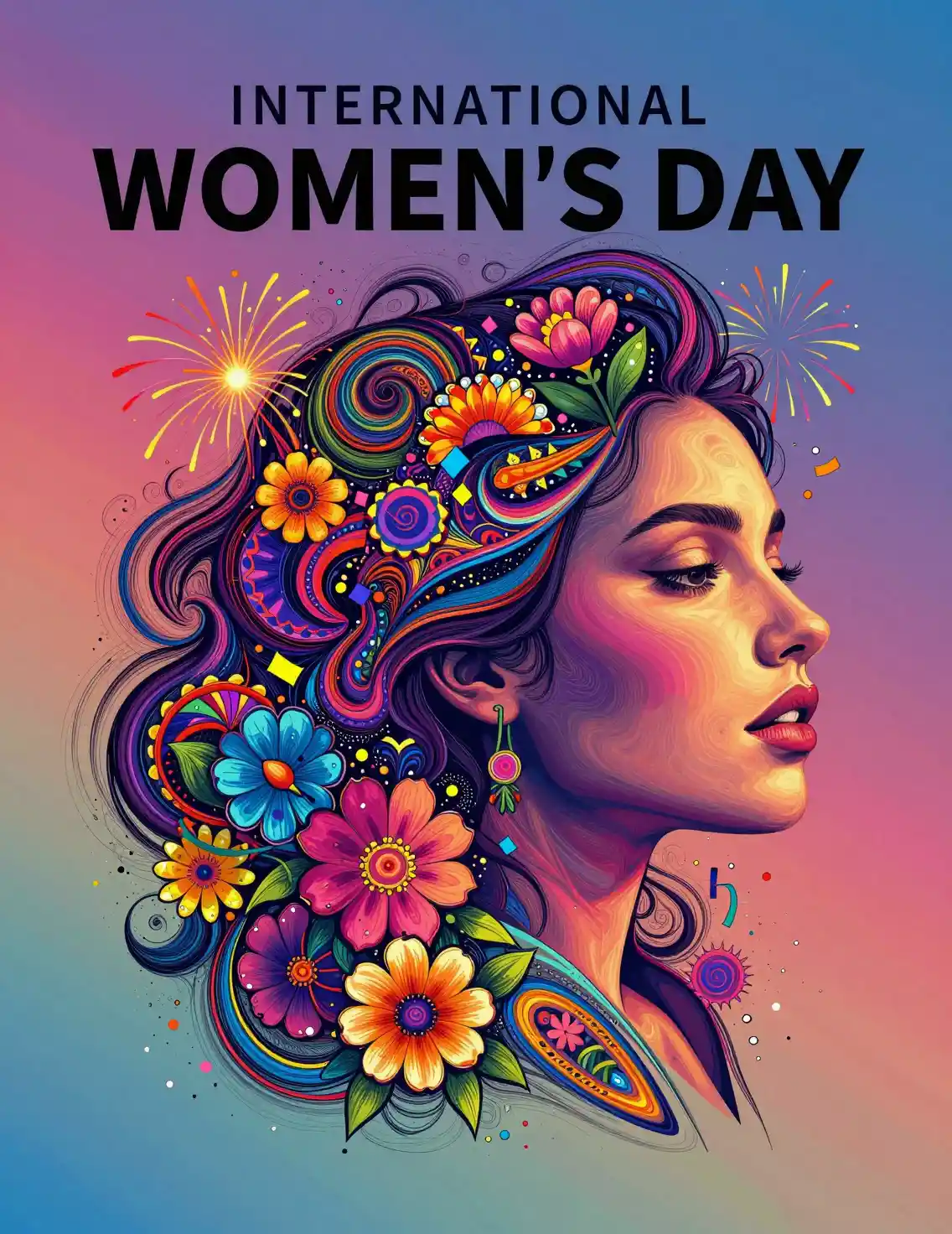 Colorate donne vettoriali che celebrano la Giornata internazionale della donna
