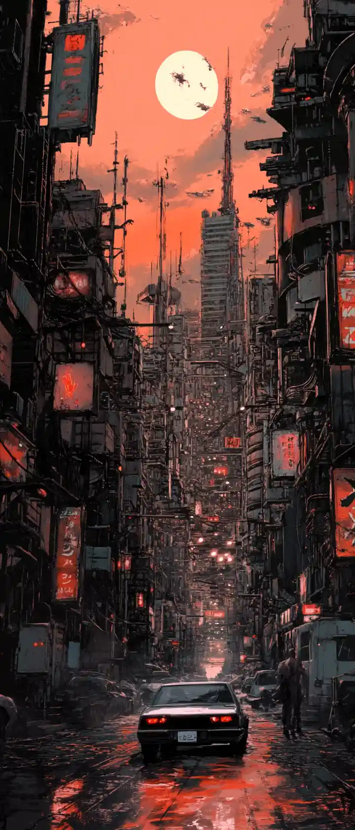反烏托邦新東京漫畫場景與未來城市