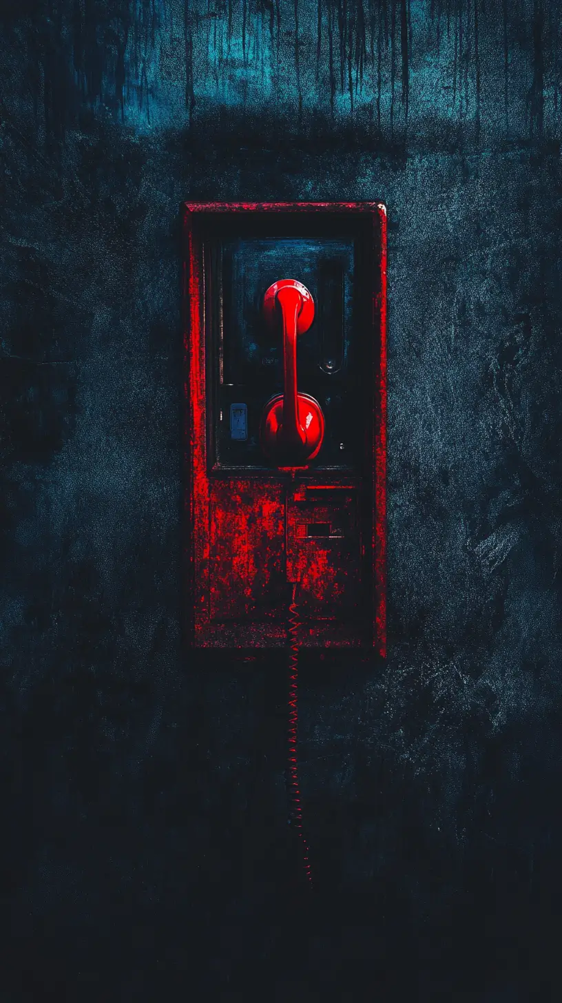 Capa de Álbum Minimalista de Drum and Bass com Telefone Público