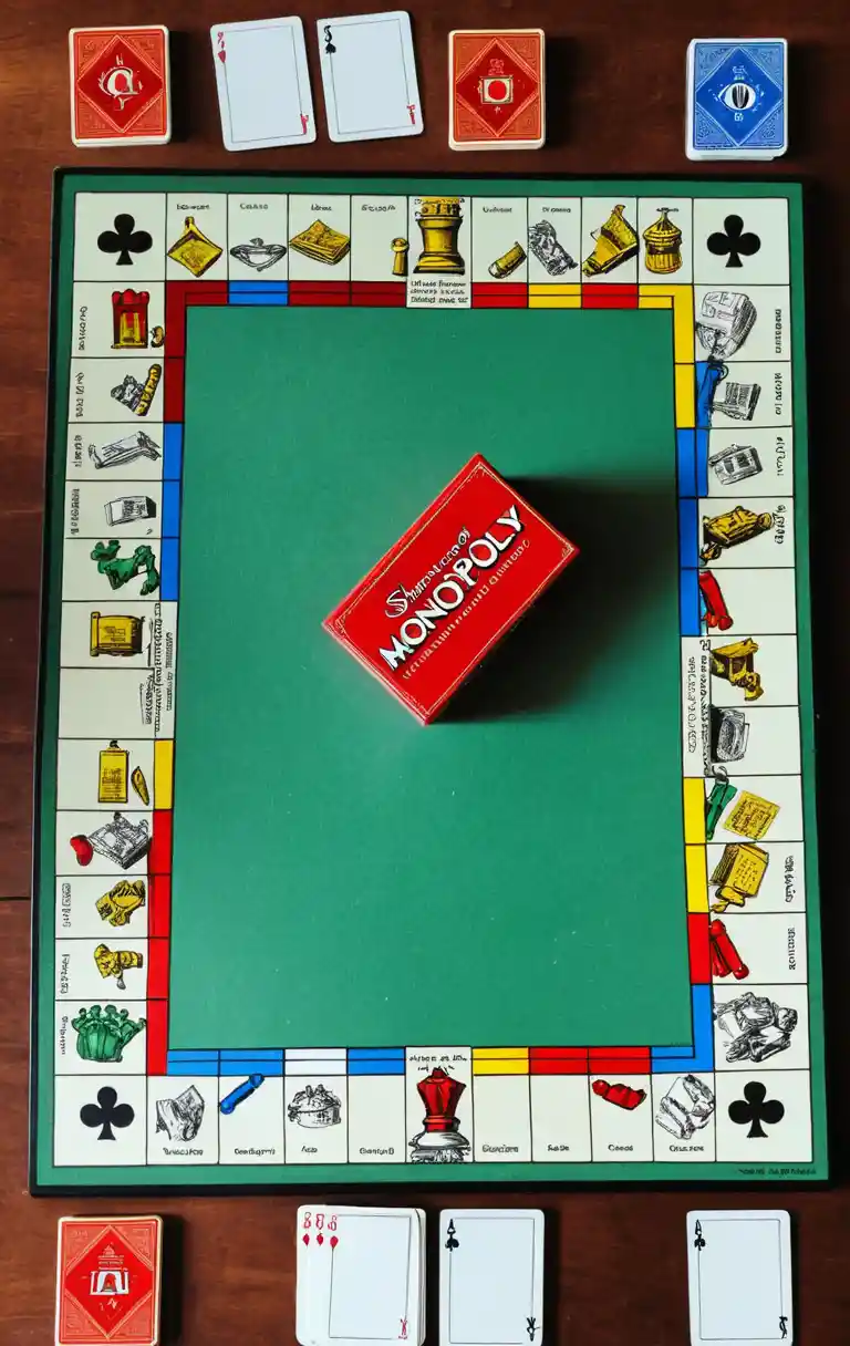 Tabletop board games arranged together on a playing table