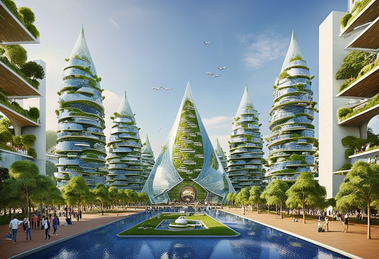 Architecture bio organique inspirée par la résonance géométrique universelle