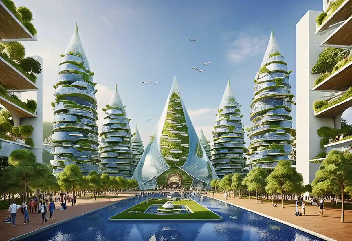Architecture bio organique inspirée par la résonance géométrique universelle