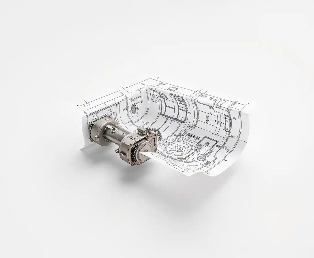Plan métallique se déployant en une structure tridimensionnelle