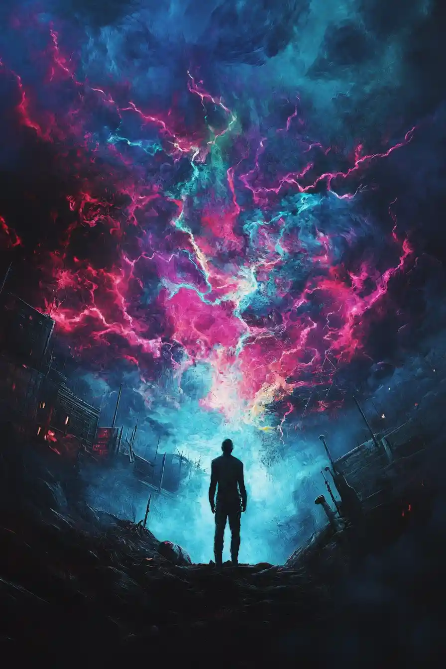 Desiderio ribelle in un'illustrazione oscura e minacciosa