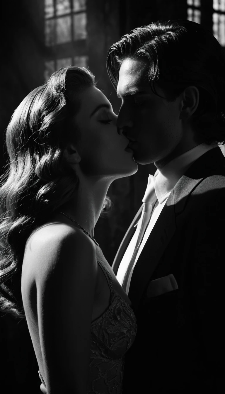 Passionate Close Up Kiss In Ancient Ruin Setting