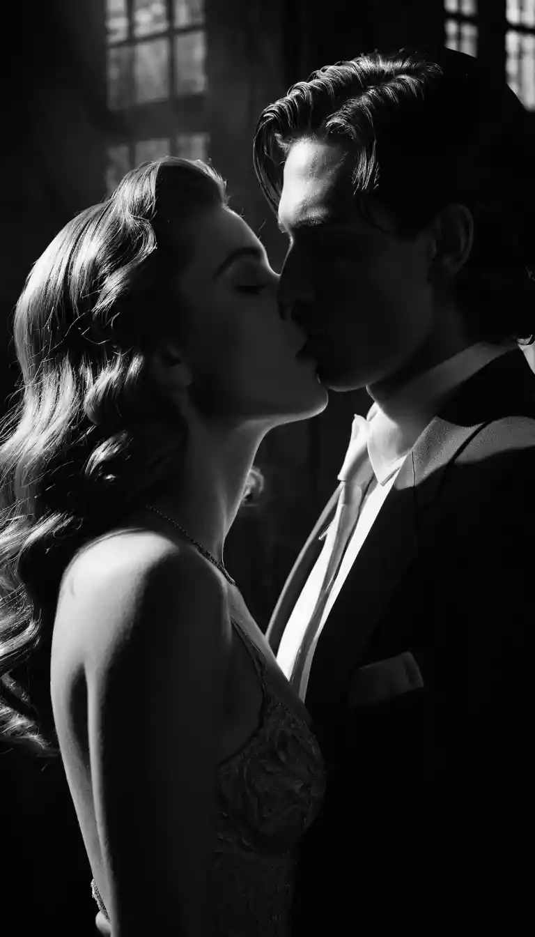 Passionate Close Up Kiss In Ancient Ruin Setting