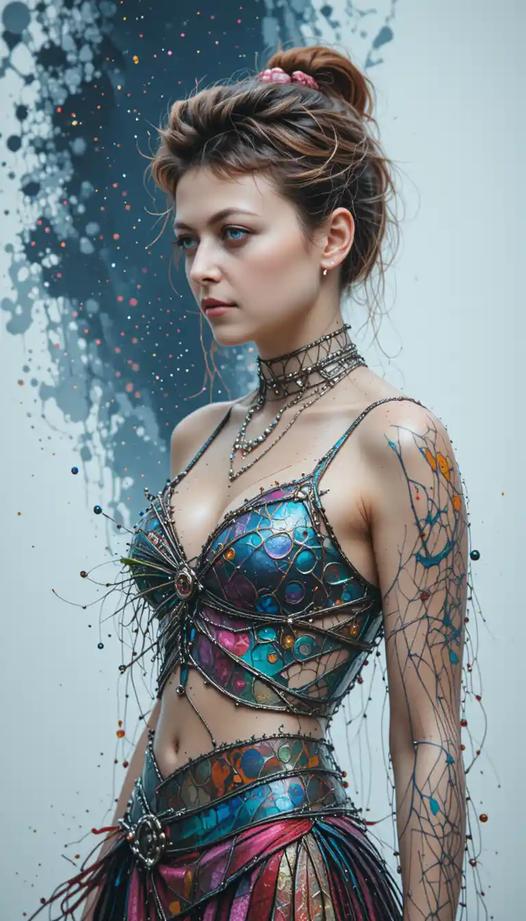 Confident girl in stylish outfit facing the viewer